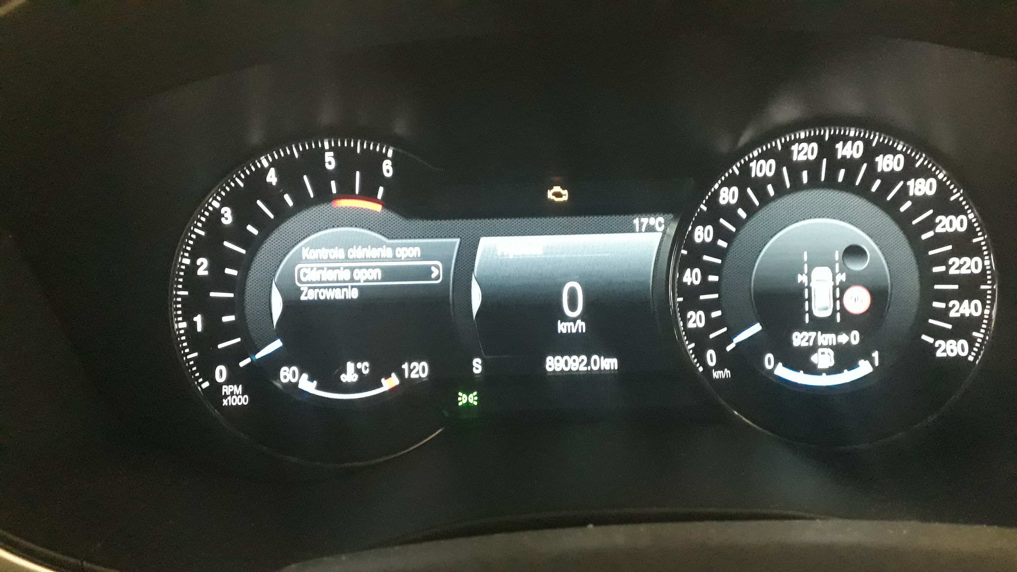 Wizualizacja TPMS w Ford Mondeo MK5